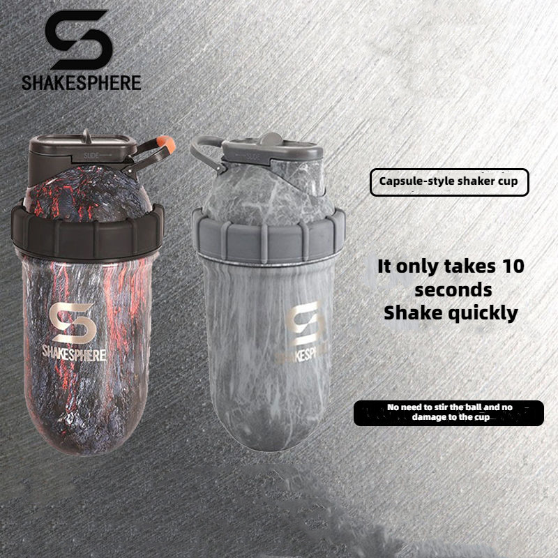 British Shakesphere Shake สแตนเลสโปร่งใส ฟิตเนสกีฬา โปรตีนผง Shaker