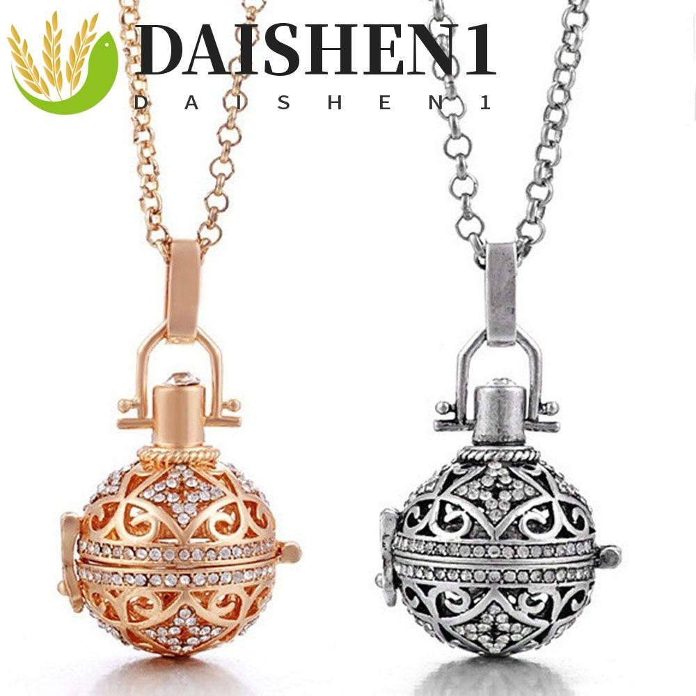 Daishen1 จี้ล็อกเก็ตของขวัญแฟชั่น Angel Caller เครื่องประดับ Hollow Out Long Harmony Ball