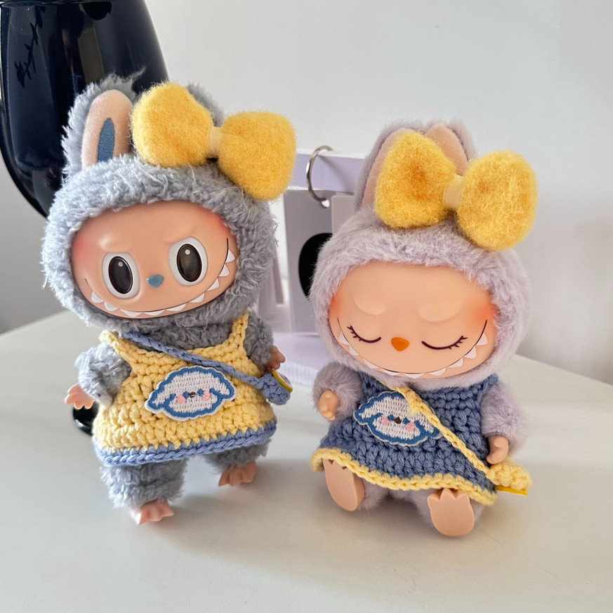 Labubu เสื้อผ้าเด็ก macaron เสื้อผ้าน่ารักอุปกรณ์เสริม Match Hoodies ตุ๊กตาอุปกรณ์เสริมน่ารักตกแต่งผ้าเล็กๆสําหรับ labu ผ้า