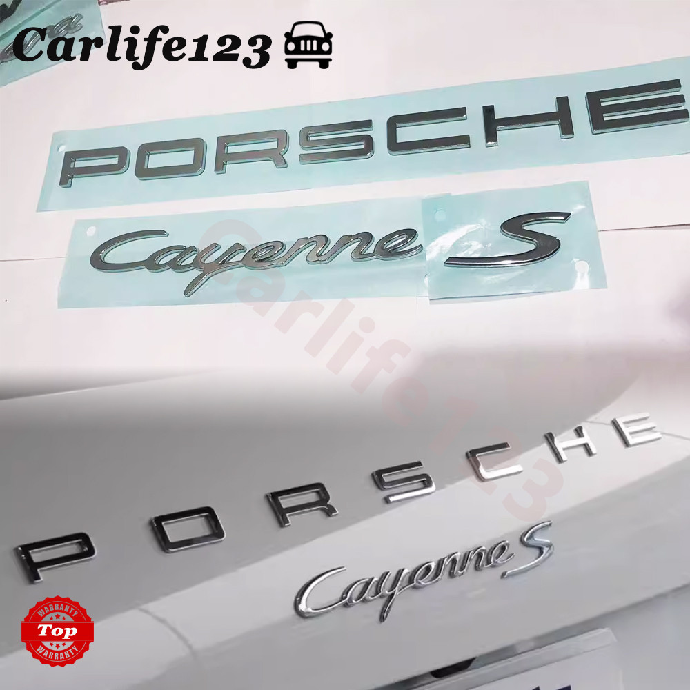 Porsche Cayenne โลโก้ ด้านหลังหาง Turbo Diesel CayenneS ป้ายสัญลักษณ์ สติ๊กเกอร์ป้าย