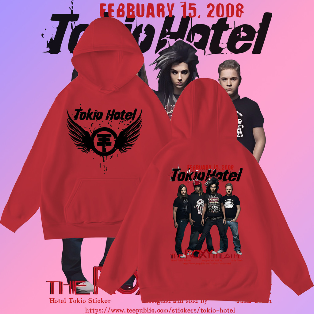 Tokio Hotel เสื้อฮู้ดผ้าฝ้ายแขนยาวนี้สามารถสวมใส่ได้ทั้งชายและหญิง มันจะไม่หดตัวหรือริ้วรอย_G02 - รูปที่ 2