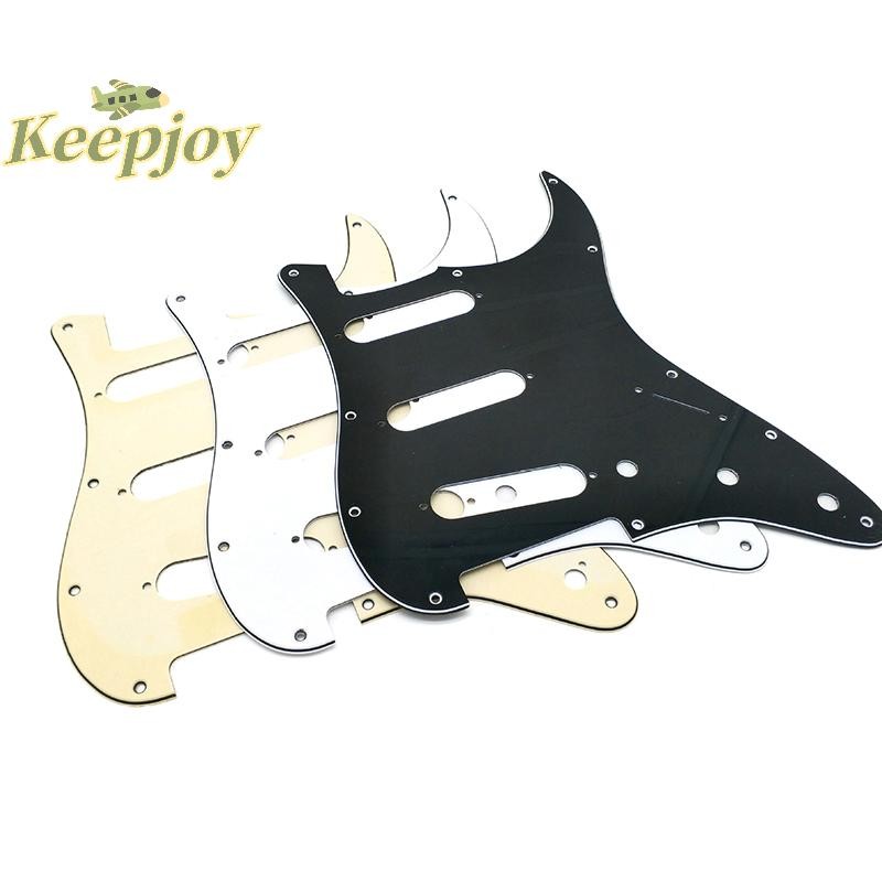 [Keepjoy] Sss Electric Guitar Pickguard Back Plate Pickup Cover Knob Tips For Electric Guitar Guard [ใหม่]