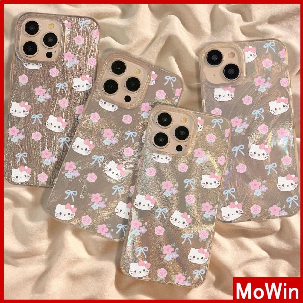 Movin - เคส iPhone 16 11Pro Max ลายขนนกสีเงินสุดหรู เคสใสแบบเลเซอร์โฮโลแกรม TPU คำนับลูกแมว นุ่ม เข้ากันได้กับ iPhone 15 14 13 12 Pro max XS XR 7 8 Plus