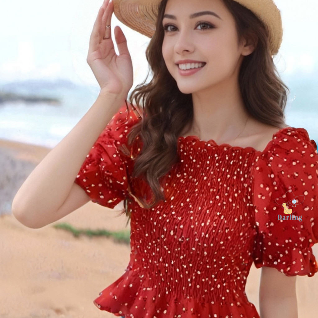 เสื้อผ้าสั้นลายดอกไม้สุดน่ารัก