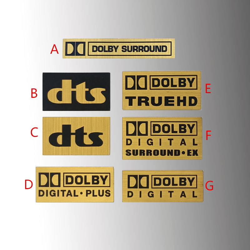 ♚-♚Dolby DTS เสียงโลโก้โลโก้สติกเกอร์พีวีซีเครื่องขยายเสียงเสียง HIFI, โลโก้รับรอง Dolby ราคา ถูกที่สุด ดีลบีเคเค รูปภาพหลัก