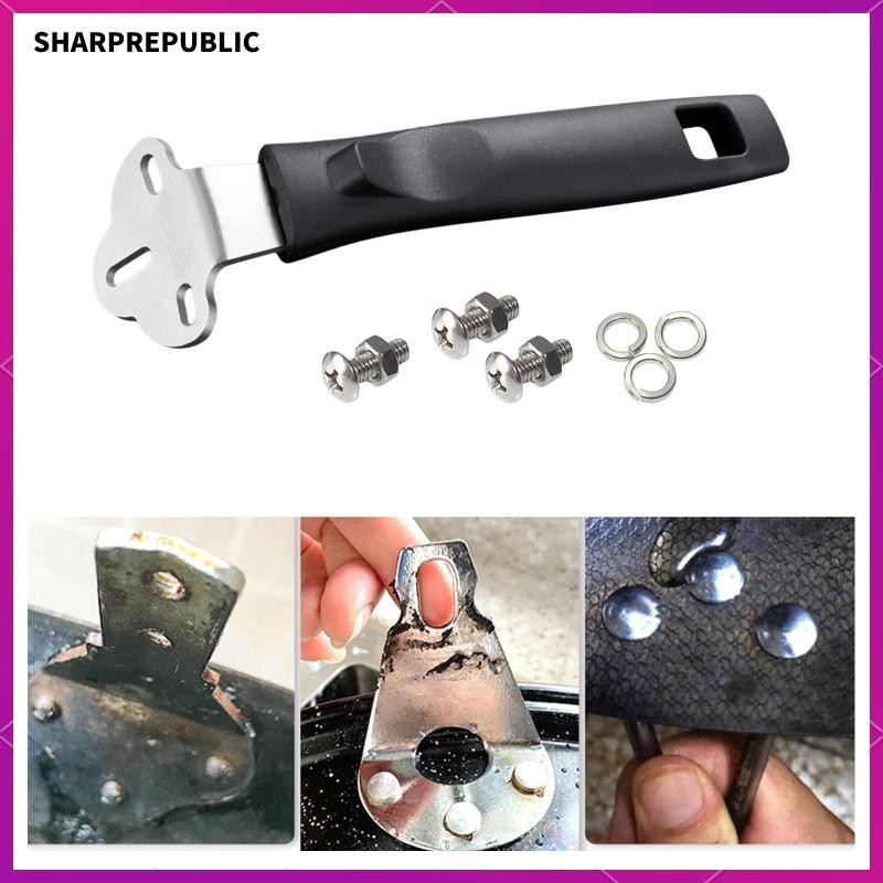 [Sharprepublic] ที่จับหม้อ 3 สกรูรูอะแดปเตอร์ Bakelite Handle พร้อมด้ามจับเปลี่ยนกระทะ M6x14 มม. สําหรับหม้อ Saucepan กระทะ Skillets