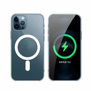 AK เคสกันกระแทกใส เคสแม่เหล็ก ใช้สำหรับ For iPhone 16 11 12 13 14 15 17 Pro Max 15 Plus Wireless charger Magnetic Case