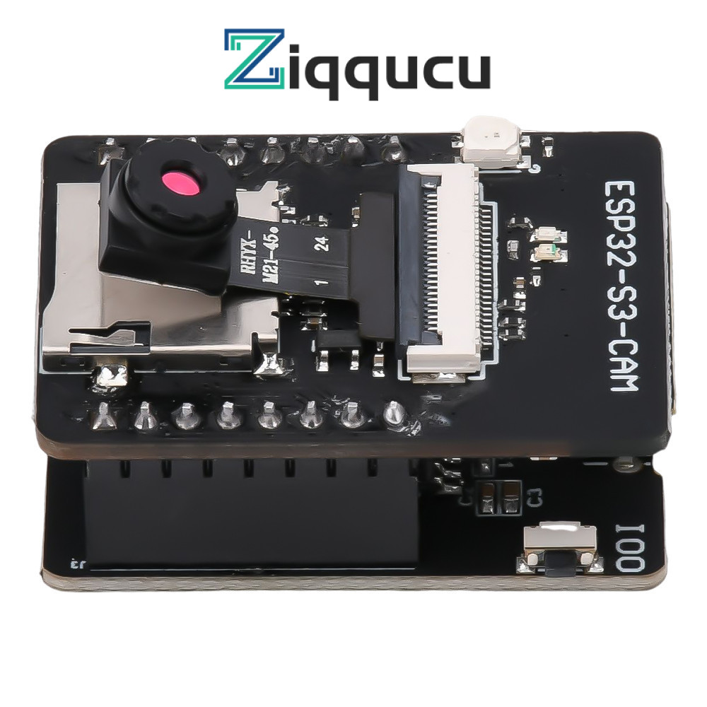 Ziqqucu ESP32-S3-CAM บอร์ดพัฒนาบอร์ดขยายที่นั่งการเผาไหม้พร้อมกล้อง OV2640