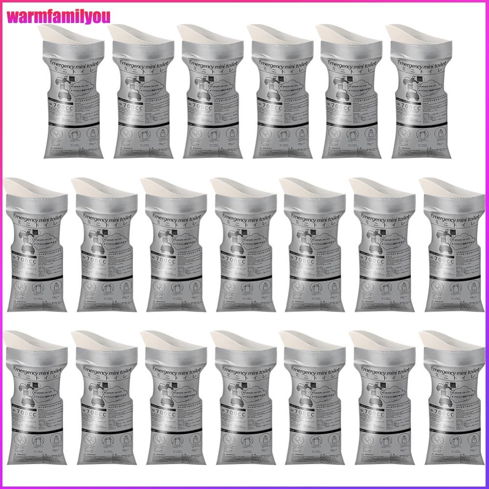 วอร์มแฟมิลี่ou 20ชิ้น700มล ทิ้งปัสสาวะถุงฉี่ถุงห้องน้ําแบบพกพาสําหรับผู้หญิง/ผู้ชายสําหรับตั้งแคมป์ก