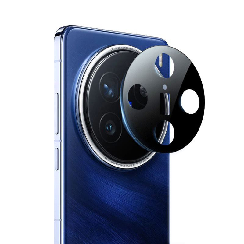 Vivox200 X200Pro X100Pro X100sPro 1-3 ชิ้น 3D Full Cover HD ขอบดําเลนส์กล้องฟิล์มกระจกนิรภัยสําหรับ vivo X200 X100 X100s Pro mini Ultra Anti-Fingerprints เลนส์โทรศัพท์ป้องกัน