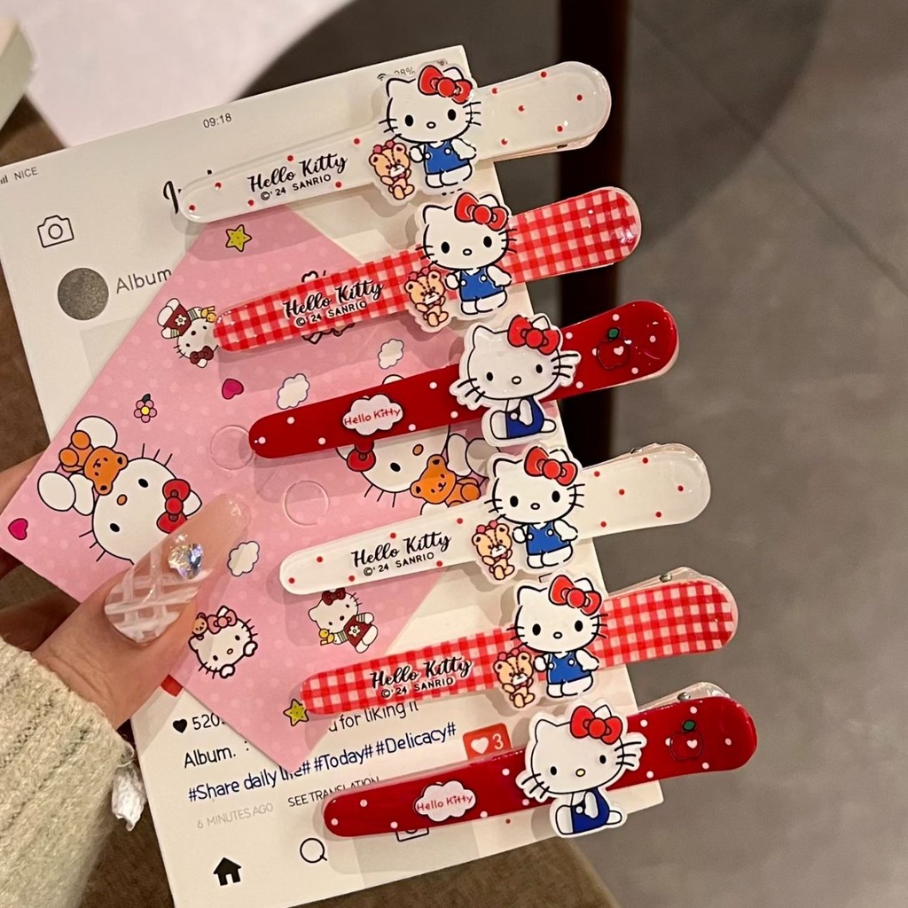 Sanrio Katie kt Bangs Clip สนุก Duckbill คลิปน่ารักอุปกรณ์เสริมผม Headdress กิ๊บติดผมการ์ตูนญี่ปุ่นน
