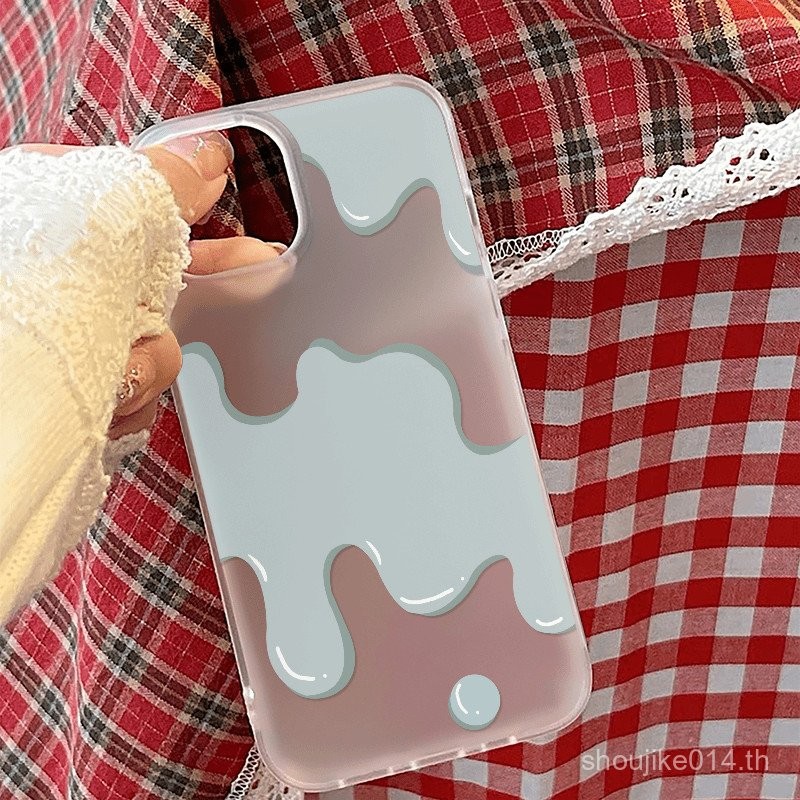 เคสมือถือไอติมหน้าร้อนสำหรับ iphone15เคสนิ่ม13/12 14Pro ฝ้า11กันกระแทก efig
