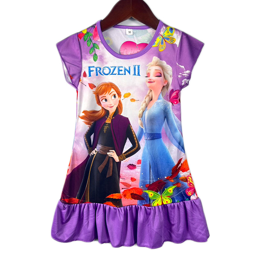 ชุดกระโปงเด็กผู้หญิง ลายเจ้าหญิง ผ้ามันผ้าไมโคเกรดพรีเมี่ยม PM003