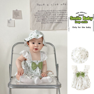 ฤดูร้อนใหม่เสื้อผ้าเด็กสาวบอดี้สูทแขนสั้นกับหมวก0-24เดือนเป็…