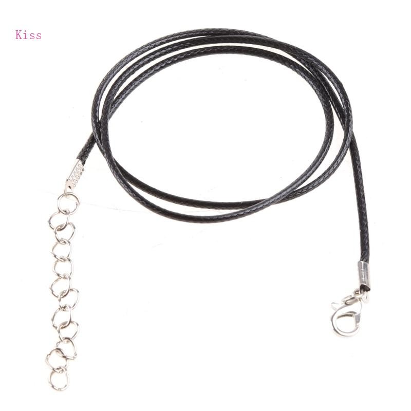 Kiss DIY สร้อยคอสีดํายางสําหรับ w Lobster Clasp Design 18 Clasp Chain Jewe