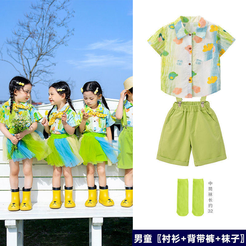 ชุดเดรสกราฟฟิตีประจำวัน TOP shorts/gauze