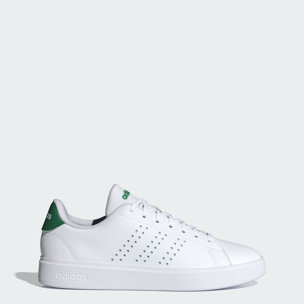 Adidas รองเท้าผ้าใบผู้หญิง Advantage 2.0 | Cloud White/Cloud White/Green ( IH3451 )