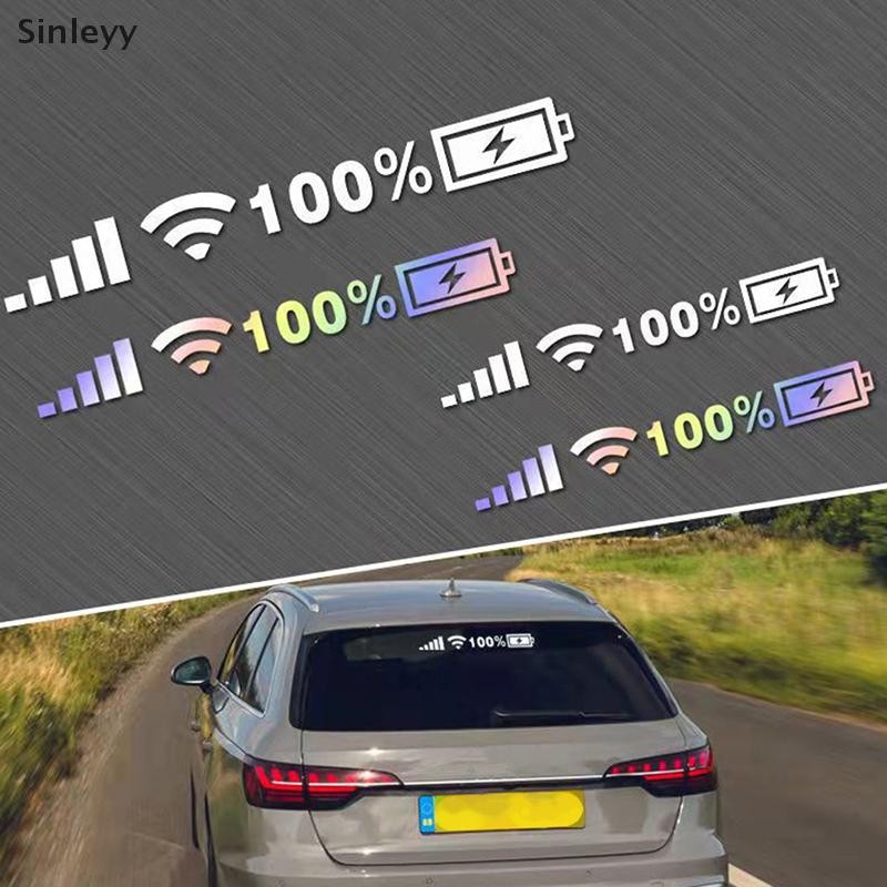 Nle Wifi Level Mark Car Vinyl Decals กระจกรถยนต์ด้านหลังสติกเกอร์ตลก N