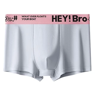 #400 กางเกงในผู้ชาย บ็อกเซอร์ Boxer เนื้อผ้านิ่ม ลาย Hey Bro 5 Size L-4XL 3202#