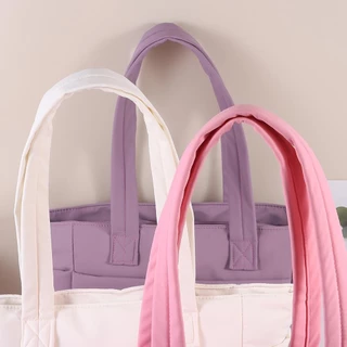 IFAYSHOW ผู้หญิง Tote,ขนาดใหญ่ความจุ Casual Fluffy Puffer กระเป๋าถือ,อเนกประสงค์หลายกระเป๋า Commutting กระเป๋าสําหรับการเดินทางทํางาน Beach Gym Store