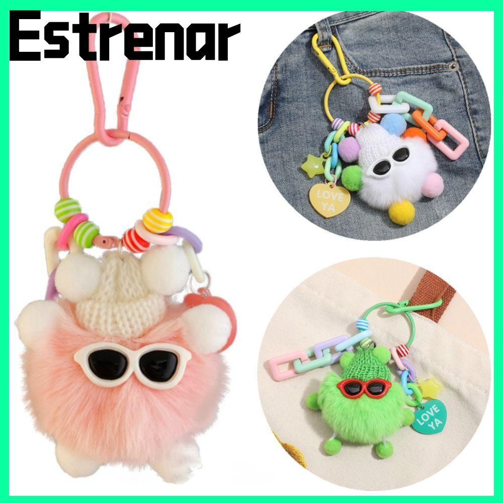 Estrenar Elf Rex จี้ผมกระต่าย, พวงกุญแจคู่รัก Kawaii Diy, คนรักแฟชั่นจี้กระเป๋าสร้างสรรค์