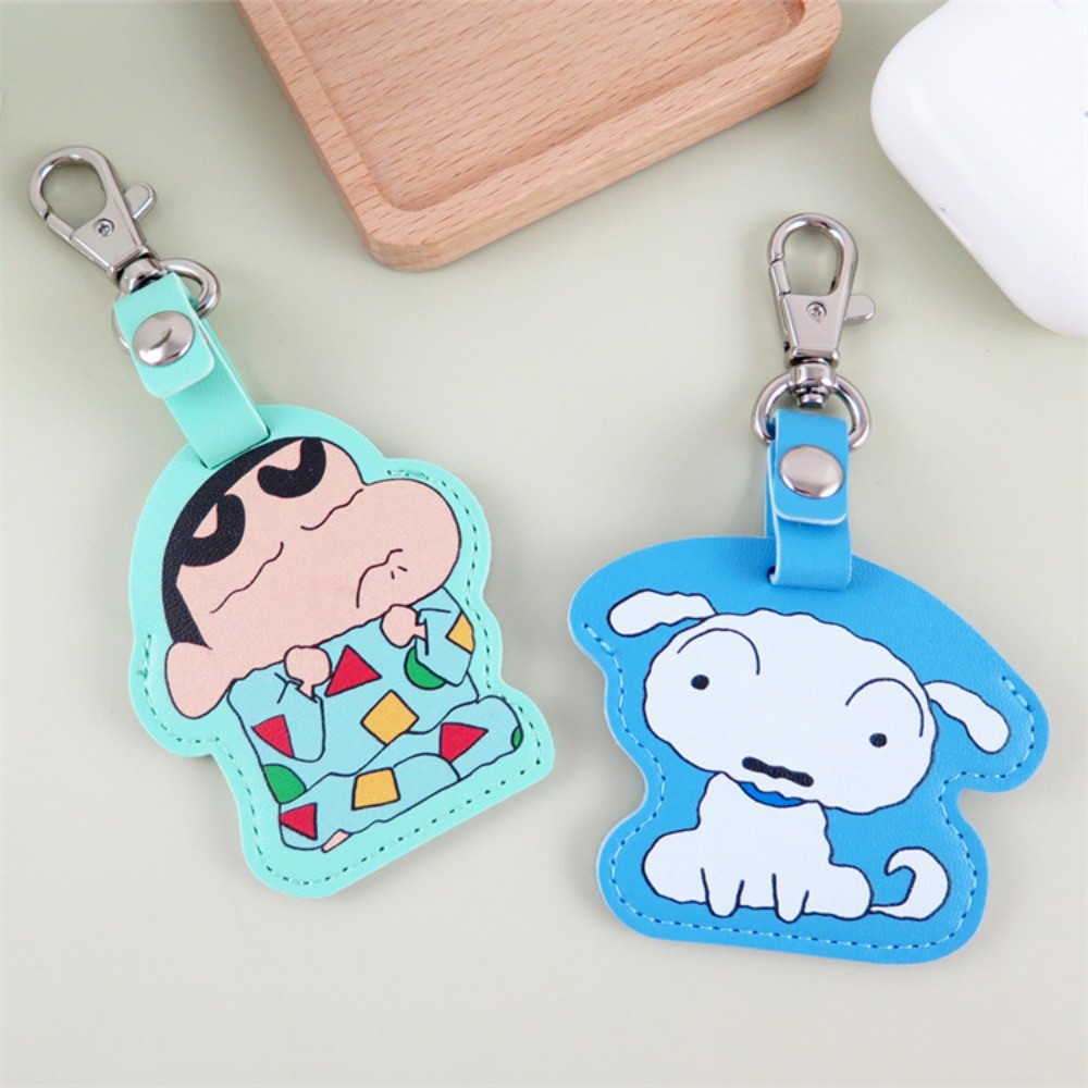 ที่ใส่บัตร Crayon Shin-Chan การ์ดควบคุมการเข้าถึงเคสป้องกันพวงกุญแจจี้การ์ตูนน่ารักการเหนี่ยวนําลิฟต์