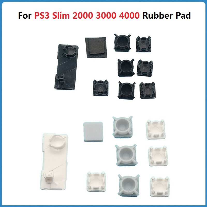 เปลี่ยนสําหรับ PS3 Slim 2000 3000 4000 ยาง Boot Pad ฟุตสําหรับ Sony Playstation 3 Silm Controller ปุ่มพลาสติกสกรู Hole Cap ชุด