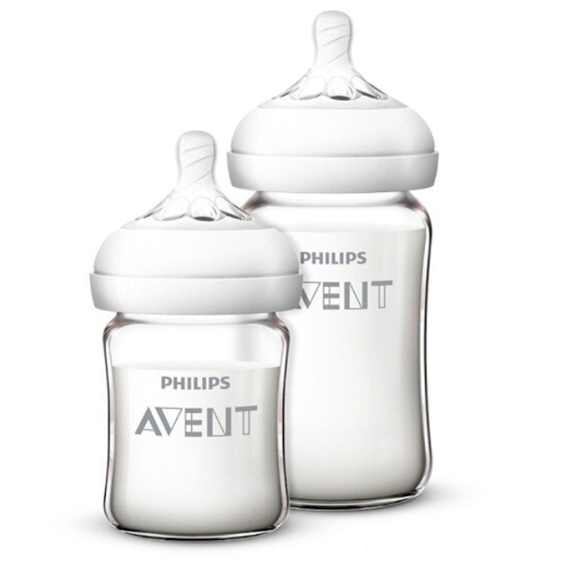 * [มีในสต็อก] AVENT ขวดนมแก้วธรรมชาติ4oz/120ml หรือ8oz/240ml