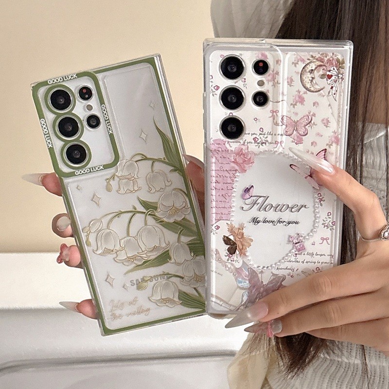 สําหรับOppo Reno 14 13 12 11 Pro Plus 14F 13F 12F 10 11F 8T 8Z 7Z 5 2 3 4 6 7 8 Z 6Z 5F 5Z F9 F11 A16K A5 A5 A9 A31 A53 A1K A53 4G 5Gฝาครอบ ดอกไม้ปกป้องปลอกใส่โทรศัพท์แบบนุ่มใสทรงสี่เหลี่ยม