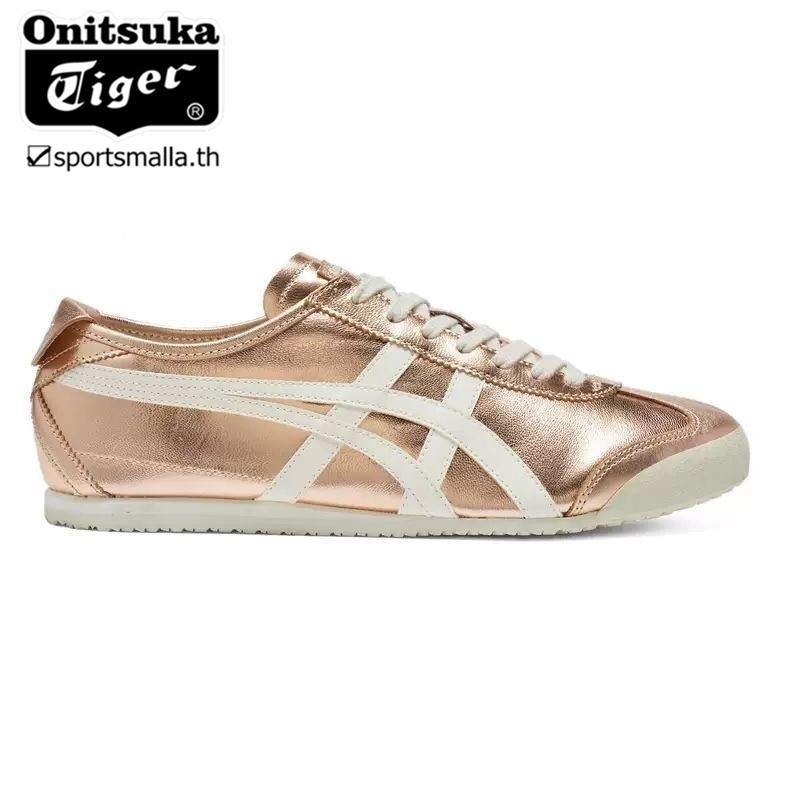 Onitsuka Champagne Gold Mexico 66 รองเท้าผ้าใบรองเท้าลําลองผู้ชายผู้หญิง