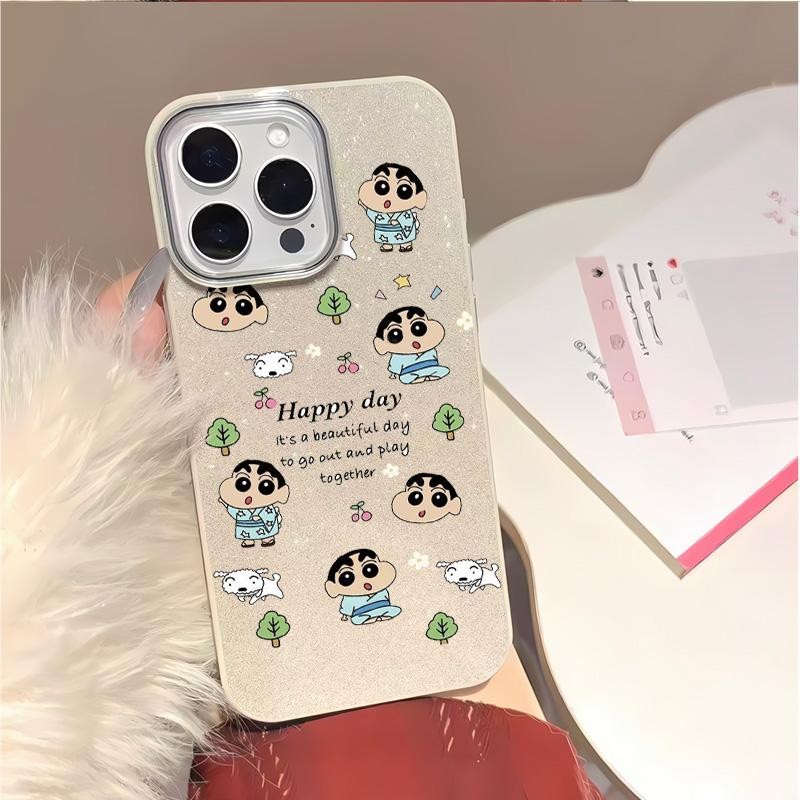 สําหรับiPhone14 12 16 13 15 11 12PRO 11PRO 14PROMAX 16PLUS 15PLUSเคสโทรศัพท์รูปแบบการ์ตูนแป้งXiaoxin