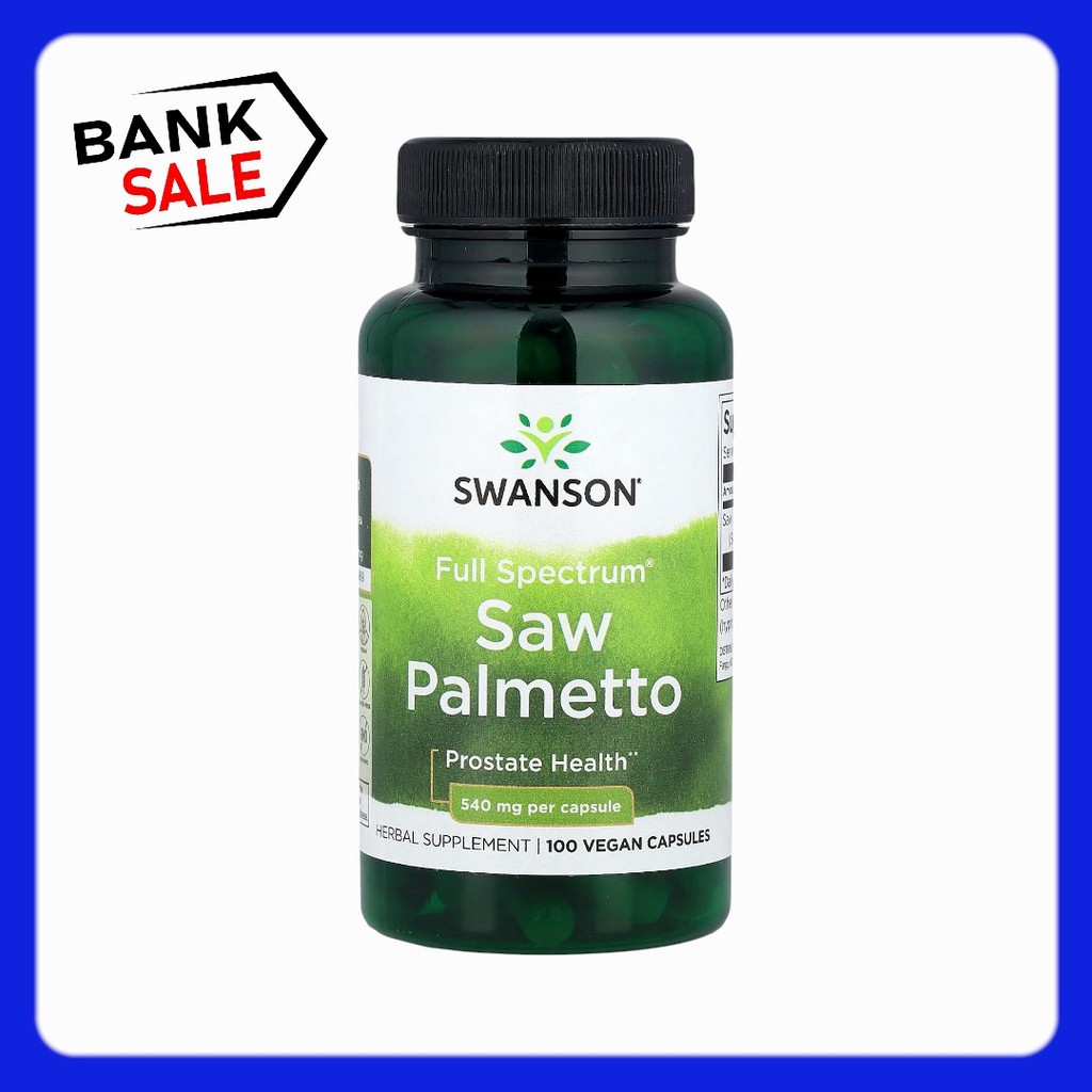 Swanson Saw Palmetto 540 mg 100 Capsules ปาล์มใบเลื่อย ขนาด 540 มก.