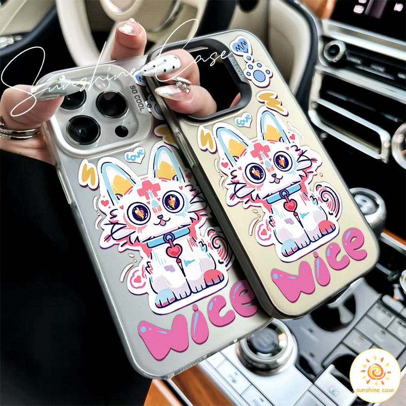 COD เคสไอโฟน15 ลายการ์ตูนลูกสุนัขสีสันสดใส เคสใช้ได้กับ IPhone 13 12 7Plus 14 15 11 Pro MAX XR XS XSMAX SE2020 กันกระแทก