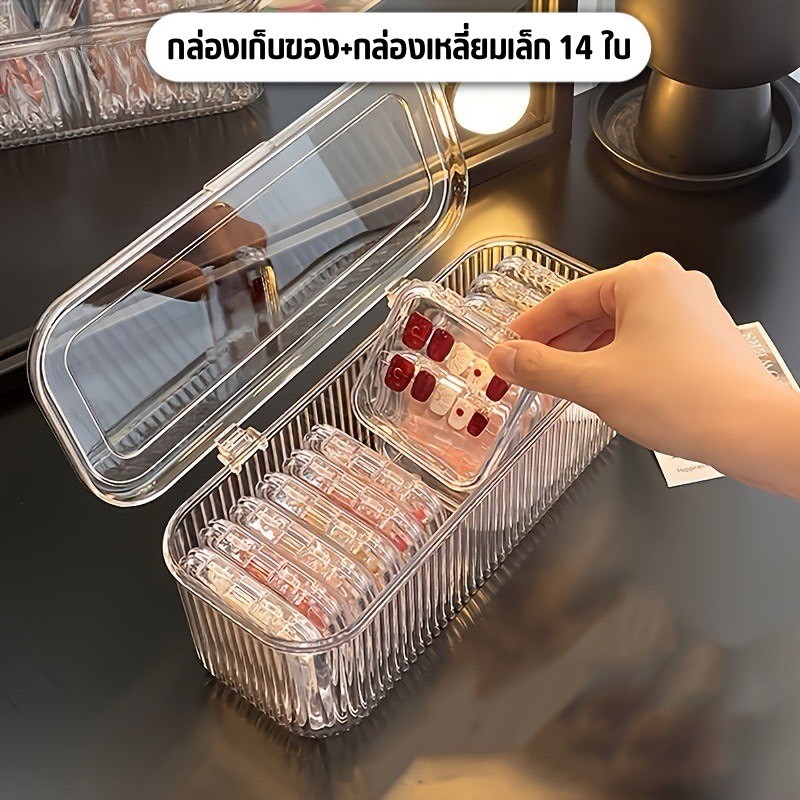 กล่องเก็บเครื่องสำอางมินิมอล ดีไซน์ทันสมัย พร้อมช่องจัดระเบียบแปรงแต่งหน้า กันฝุ่นและความชื้นได้เป็นอย่างดี CM0006LY - รูปที่ 3