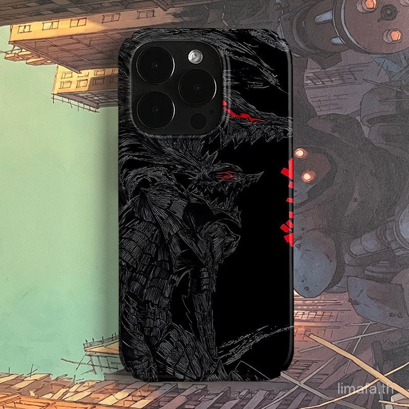 เคสโทรศัพท์ รูปหมาป่ายักษ์สยองขวัญสีเข้ม ใช้ได้กับ iPhone XS Max/7 Plus/8 Plus/11/XR/12 Pro Max/14 Pro/15 Pro/11 Pro Max/16 Pro เคสแข็งกันกระแทกแบบด้าน