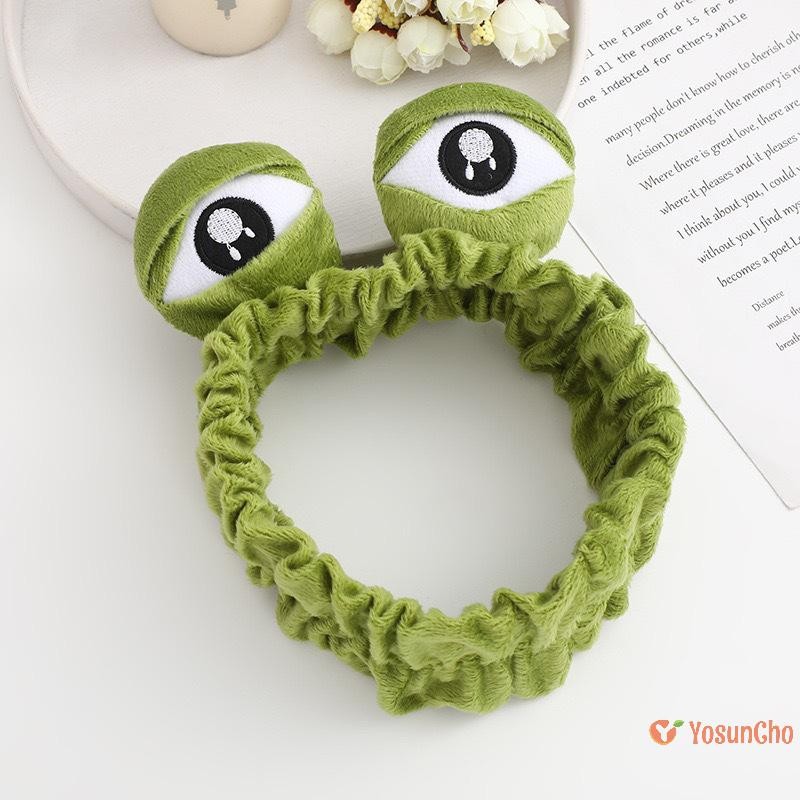 Yosunchoker] Sad Frog Sleep Mask Eyeshade Plush Eye Cover Travel Relax ของขวัญ Blindfold น่ารักแพทช์การ์ตูน Sleeping Mask สําหรับเด็กผู้ใหญ่ใหม่
