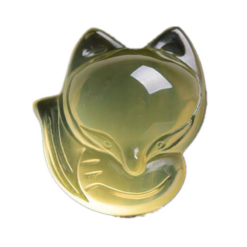 Dfd ธรรมชาติซิทรินฟ็อกซ์นางฟ้าจี้หญิงวิญญาณฟ็อกซ์จิ้งจอกน้อยจี้รับสมัครดอกพีชความเจริญรุ่งเรืองการแต