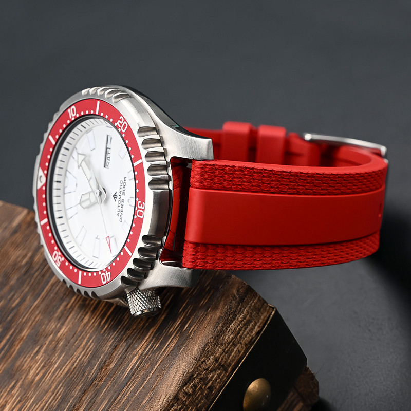 พรีเมี่ยม Fluoro สายยาง 20 มม. 22 มม. สําหรับ Breitling รูปที่ 6