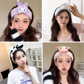 ที่คาดผม ประดับตุ๊กตา สําหรับล้างหน้า แต่งหน้า ผ้ากํามะหยี่ขนนิ่ม คาดผมน่ารัก ที่คาดผมล้างหน้า