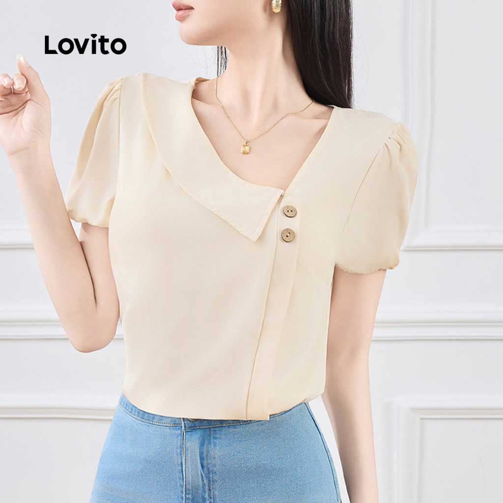 เสื้อเชิ้ตลําลองคอปกพับสไตล์ B129-2-BLB129P2D527