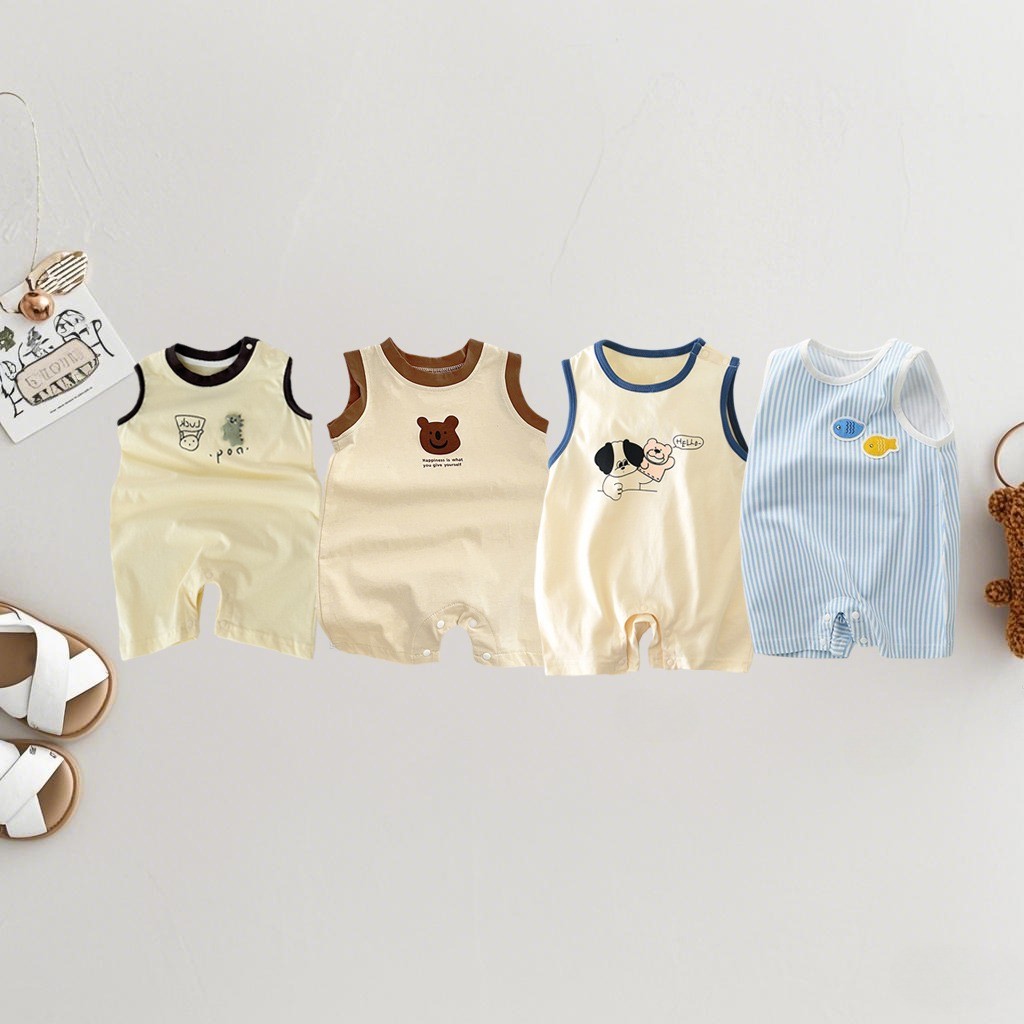 ❤Xzq-ชุดบอดี้สูทรอมเปอร์เด็กผู้หญิงทารกแรกเกิดชุดจั๊มสูท Playsuit เสื้อผ้าฤดูร้อน