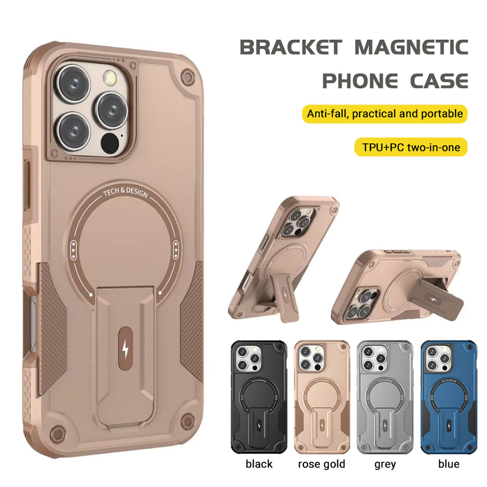 วงเล็บที่มองไม่เห็นเกราะ เคสโทรศัพท์ สำหรับ iPhone 18 17 Air 16 15 13 14 12 Pro Max 11 แท่นชาร์จไร้สายแบบแม่เหล็กสำหรับ