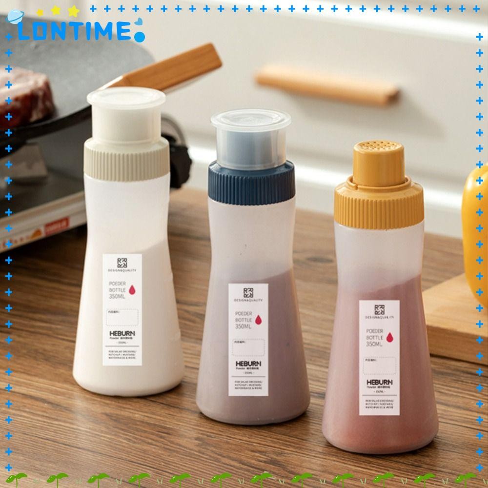 Lontime ขวดเครื่องเทศพริกไทย 350ML สําหรับน้ําตาลเกลือและผงบาร์บีคิว