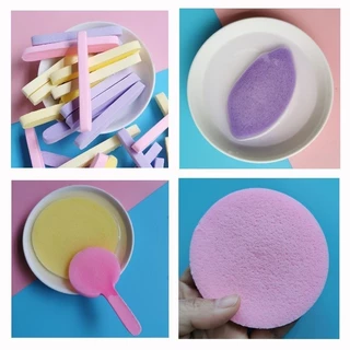 Featured ฟองน้ำล้างหน้าอัดแน่น/ฟองน้ำล้างเครื่องสำอางแบบพกพา ฟองน้ำทำความสะอาดหนา/อุปกรณ์ล้างหน้าแบบแห้งและเปียก
