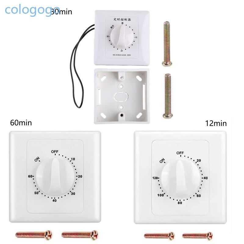 Colo AC 220V 2000W Timer Switch ปั๊มควบคุม Mechanical Counting Control Interruptor 30 นาที 60 นาที 120 นาที
