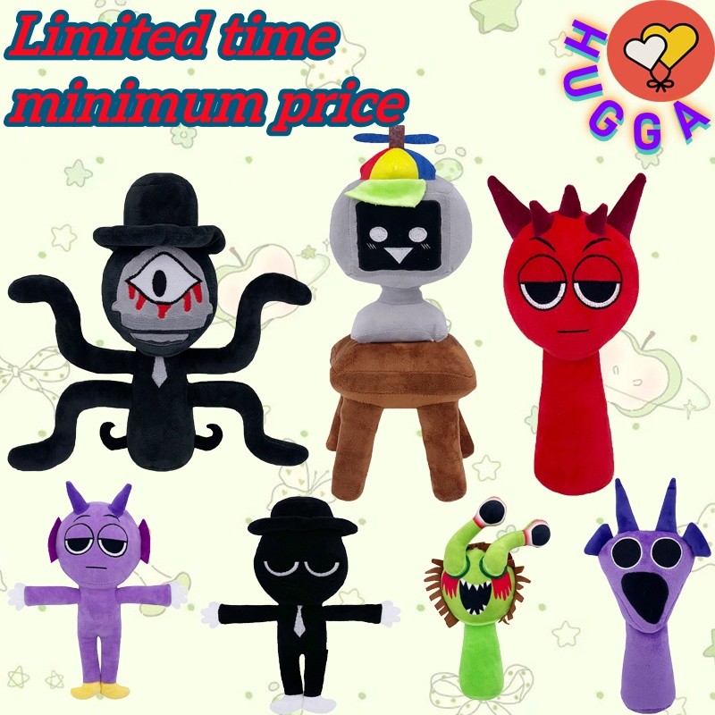 ❤HUGGA❤✨ในสต็อก✨Sprunki ของเล่นตุ๊กตาสยองขวัญเกม Sprunki Incredibox Plushie การ์ตูนน่ารักตุ๊กตาหมอนเด็กวันเกิดคริสต์มาสของขวัญนักเรียนตกแต่ง