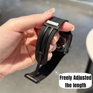 22 มม.ซิลิโคนสายคล้องแม่เหล็กสําหรับXiaomi Redmiนาฬิกา 5 3 Active/LiteสําหรับRedmiนาฬิกา 6 5 4 Xiaomi Mi 8Pro/9Proวัสดุเหลวนุ่มSmartwatchอุปกรณ์เสริม