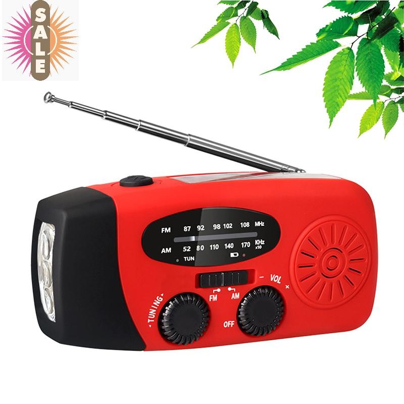Ap วิทยุมือหมุนฉุกเฉินพร้อมไฟฉาย LED สําหรับวิทยุสภาพอากาศแบบพกพาฉุกเฉินสําหรับ Camping Outdoors วิท