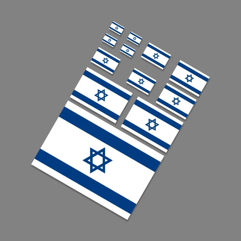 Flag of Israel Stickers Car Window Various Size Israeli Decor Vinyl Decals Accessories For Toyota Ho