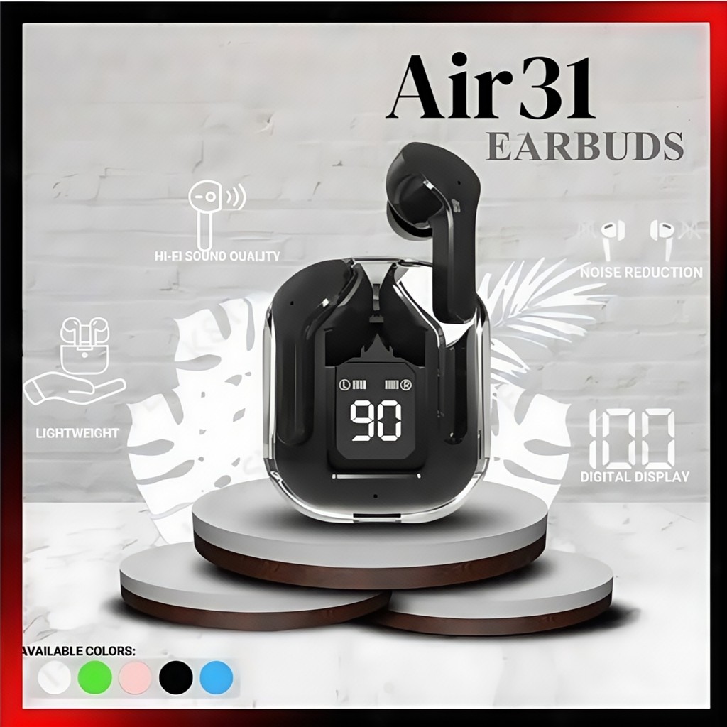 หูฟังไร้สายที่แท้จริง Air31 ในหูฟัง, จอแสดงผล LED, เอฟเฟกต์เสียงรอบตัว, รองรับระบบโทรศัพท์มือถือหลายระบบ